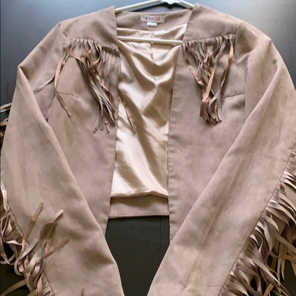 Just Fab Fringe Blazer